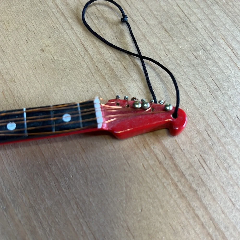 2 Restoration Hardware Ornaments red guitar and piano